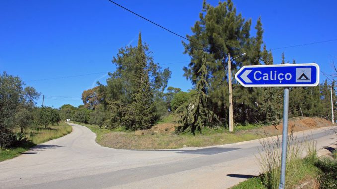 Hinweisschild Calico Park sab